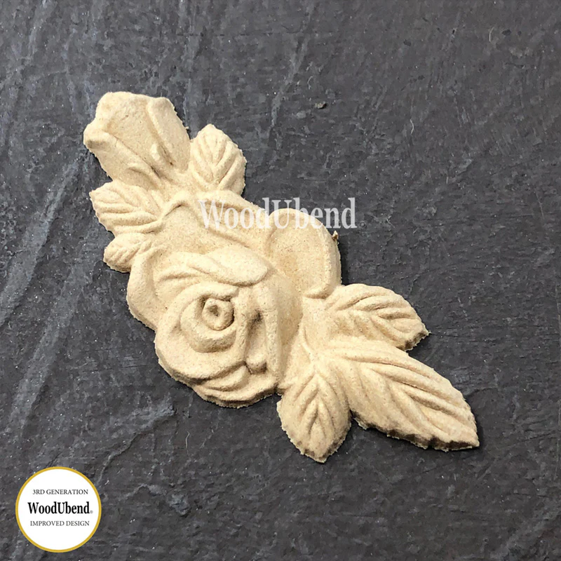Fregio Decorativo “Rosa romantica”, WoodUbend