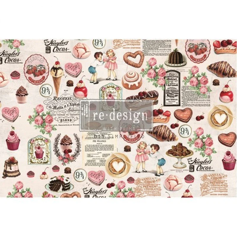 Carta da Découpage "SUPER DECADENT" in Tessuto 48x76cm