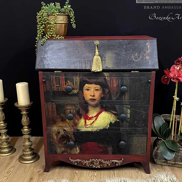 Carta da Découpage "A Girl and her Pup " in Carta di Riso 59x84 cm - Image 3