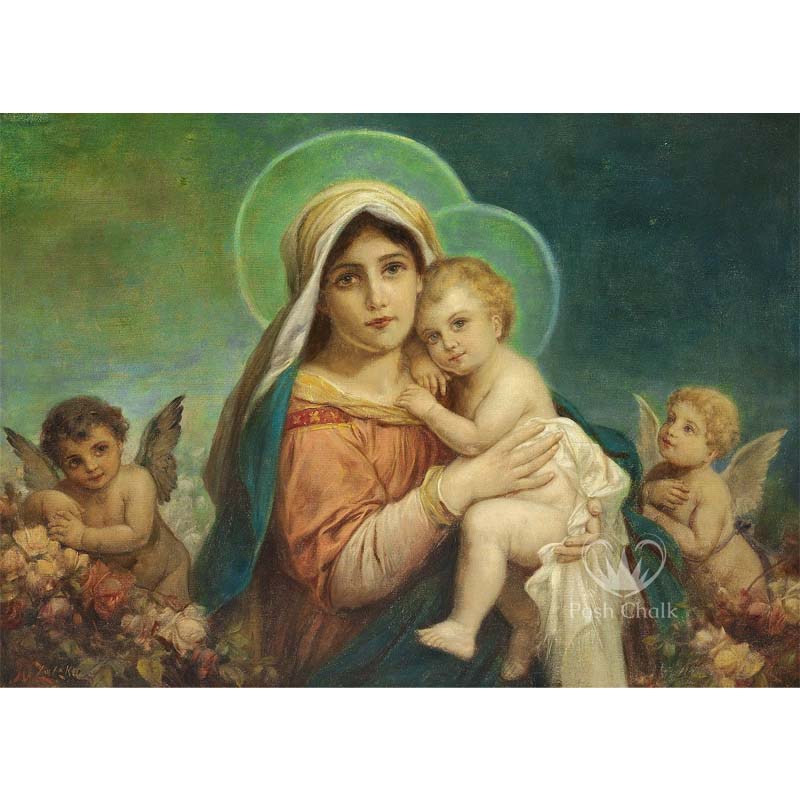 Carta da Découpage "Aqua Madonna" in Carta di Riso Posh chalk 28,50x40cm