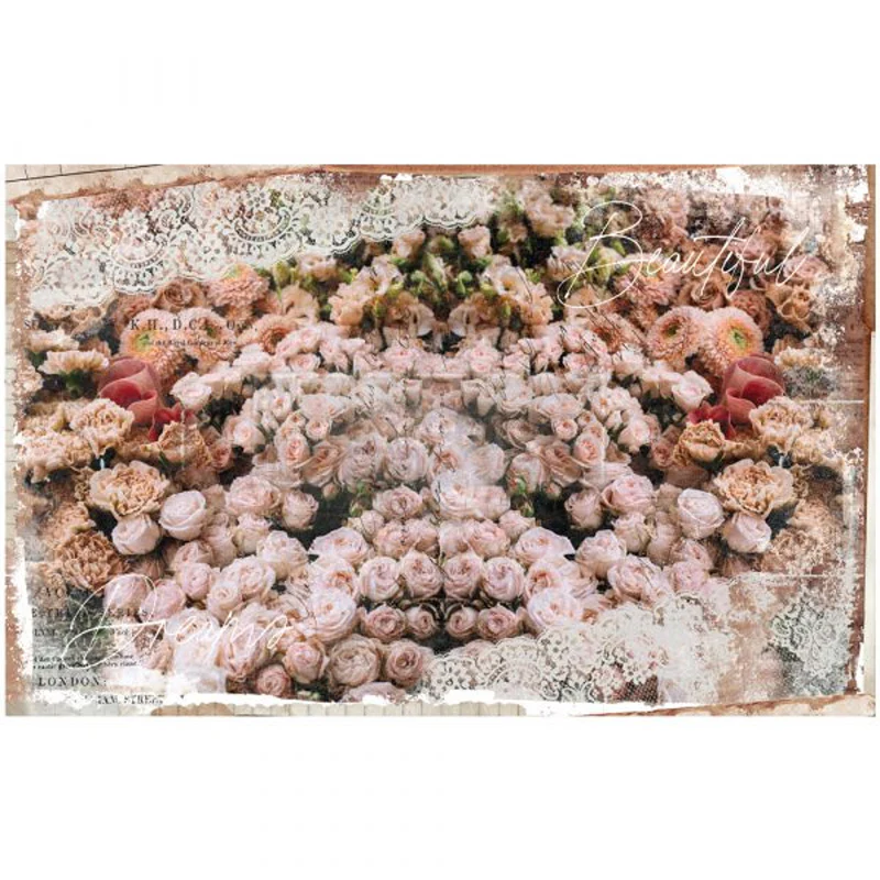 Carta da Découpage "BEAUTIFUL DREAM" in Tessuto 48x76cm