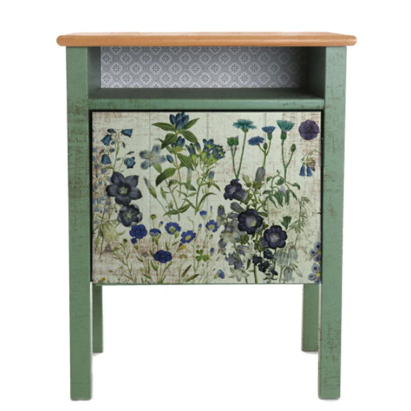 Carta da Découpage "BLUE MEADOWS" in Tessuto 48x76cm - Image 2