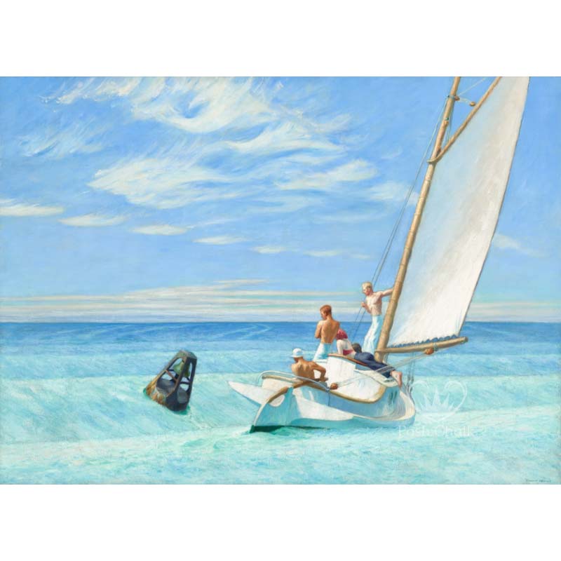 Carta da Découpage "Blue Sailing" in Carta di Riso Posh chalk 28,50x40cm