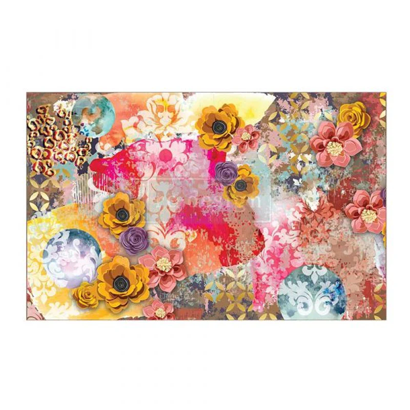 Carta da Découpage "CECE ABSTRACT BEAUTY" in Tessuto 48x76cm