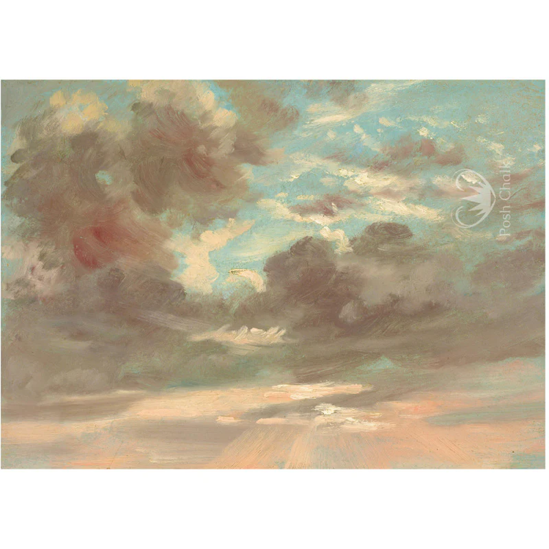 Carta da Découpage "Dusty Sky" in Carta di Riso Posh chalk 28,50x40cm