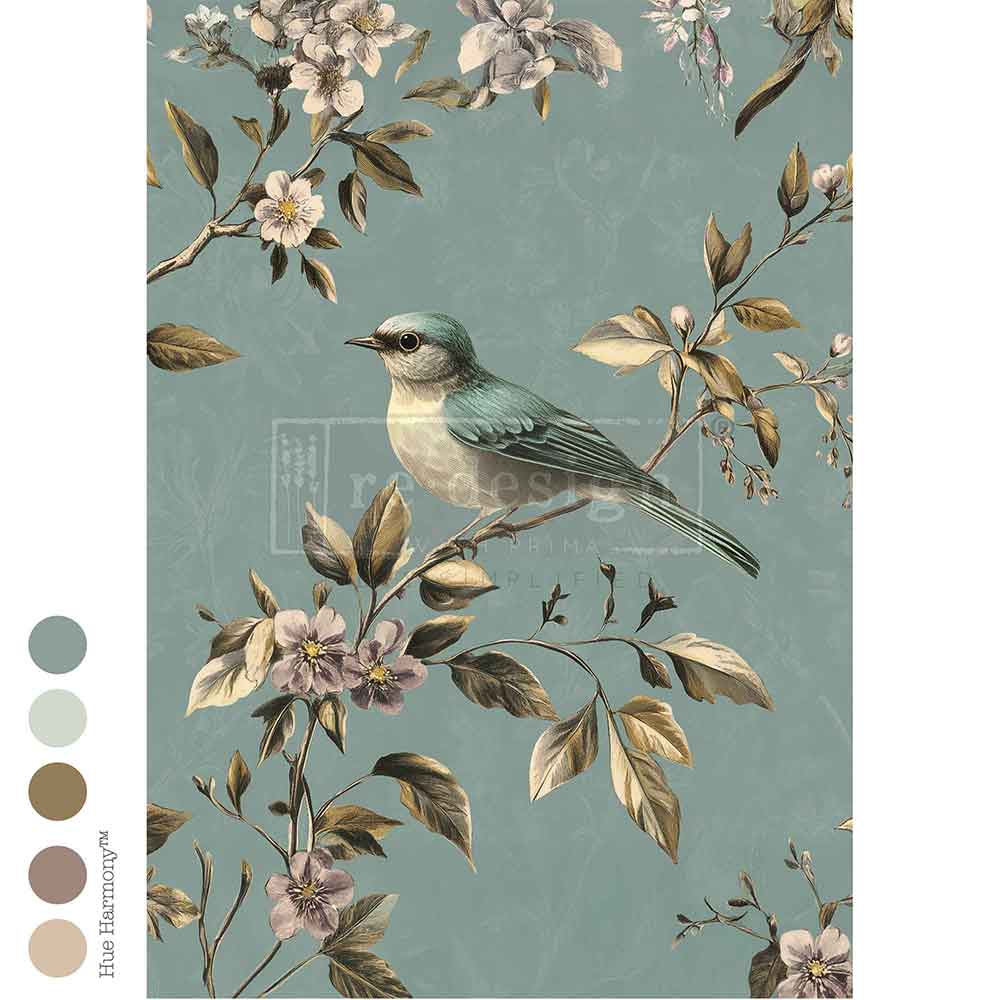 Carta da Decoupage Fiber “Blue Song” 1 foglio A1