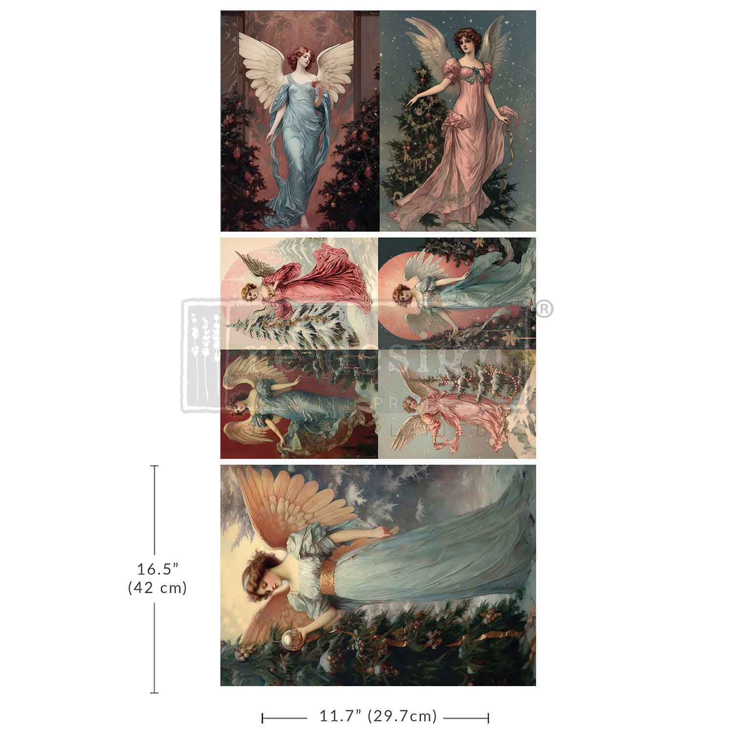 Carta da Découpage Fiber Pack "Wings of Winter" - 3 fogli A3