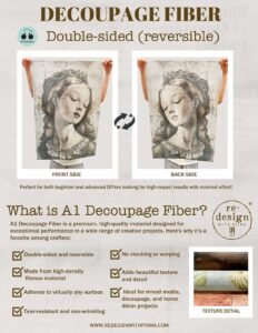 Carta da Decoupage Fiber “Royal Glow” 1 foglio A1 - Image 3
