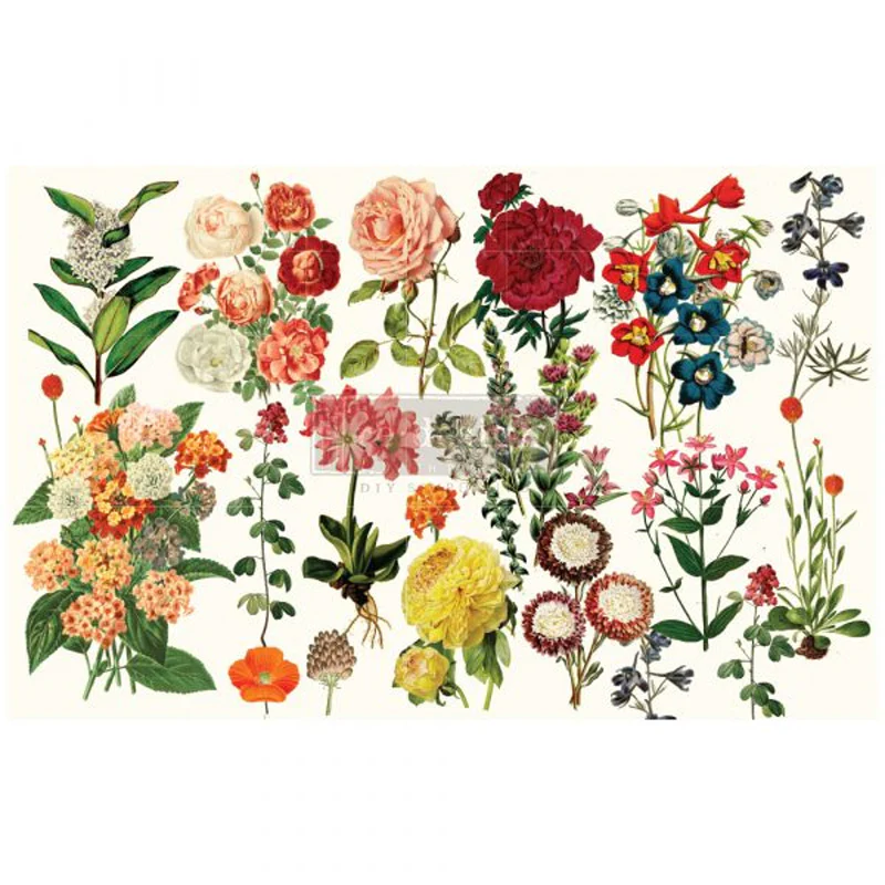 Carta da Découpage "FOREST GARDEN" in Tessuto 48x76cm