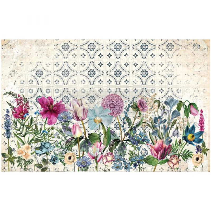 Carta da Découpage "FUCHSIA" in Tessuto 48x76cm