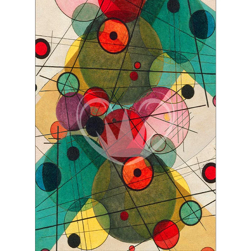Carta da Découpage "Intersecting Circles" in Carta di Riso Posh chalk 60x84cm