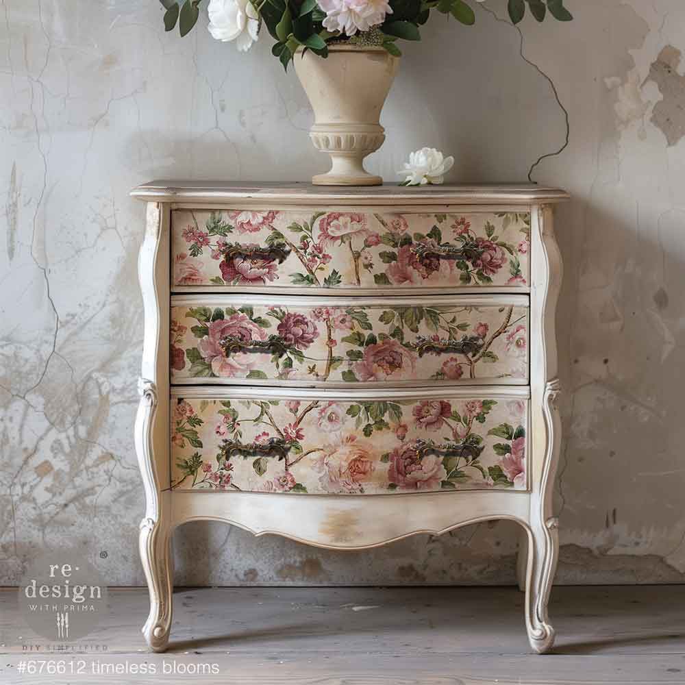 Carta da Découpage Kacha – Timeless Blooms – 1 foglio in Tessuto Formato 49.5x76cm