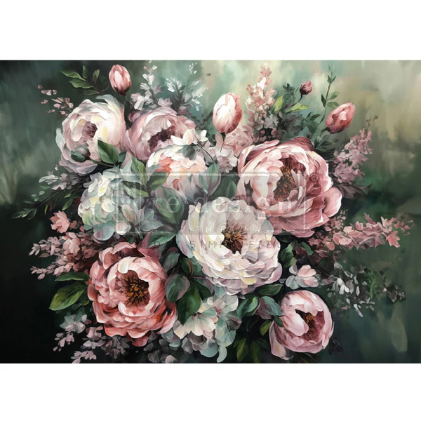 Carta da Découpage "Mossy Roses Delight" in Carta di Riso 59x84 cm