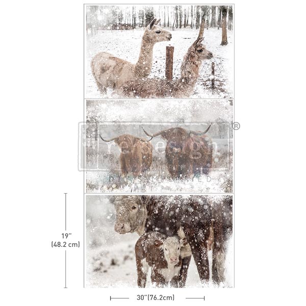 Carta da Découpage Paper Pack "RUSTIC RETREAT " in Tessuto 49.53 x 76.2 cm