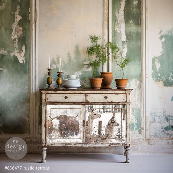 Carta da Découpage Paper Pack "RUSTIC RETREAT " in Tessuto 49.53 x 76.2 cm - Image 2