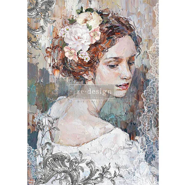 Carta da Découpage "Peaceful Ponder" in Carta di Riso 59x84 cm