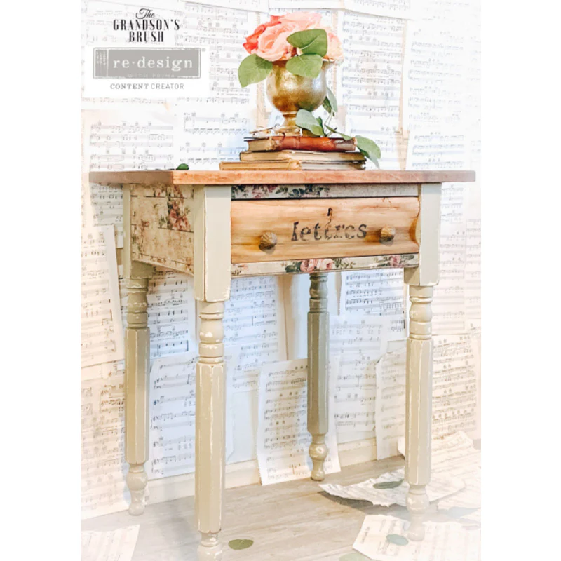 Carta da Découpage Re-design "SHABBY FLORAL" in Tessuto 48x76cm - Image 3