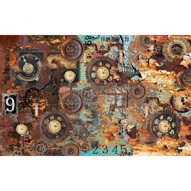 Carta da Découpage "TARNISHED PARTS" in Tessuto 48x76cm