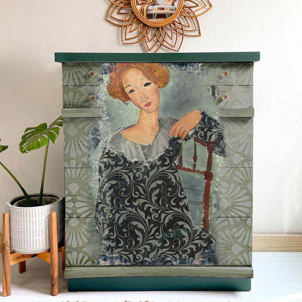 Carta da Découpage "Whimsical Lady" in Carta di Riso 59x84 cm - Image 2