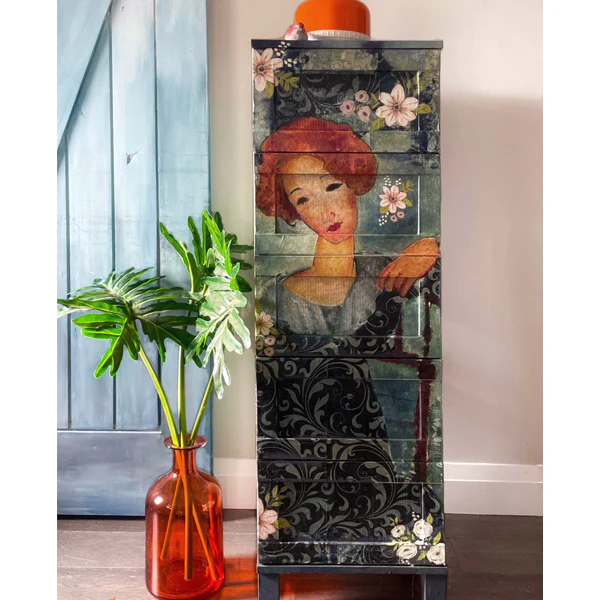 Carta da Découpage "Whimsical Lady" in Carta di Riso 59x84 cm - Image 5