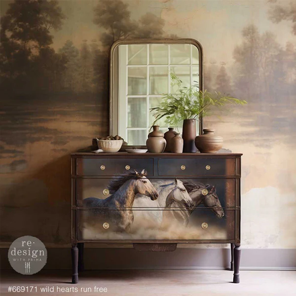 Carta da Découpage "Wild Hearts Run Free" in Carta di Riso 59x84 cm - Image 2