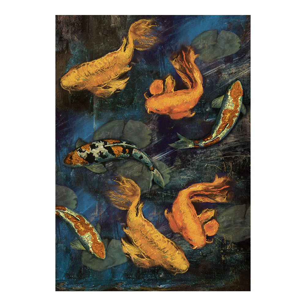 Carta da Découpage"KOI POND" in Tessuto Formato A1