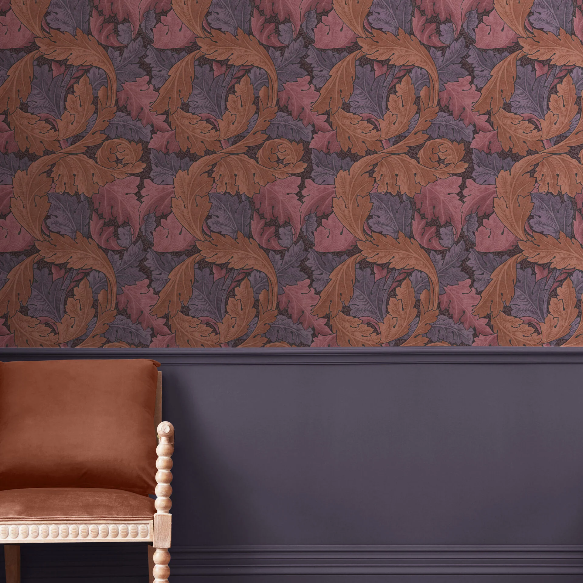 Carta da Parati "Acanthus Plum" Morris at home - Image 3