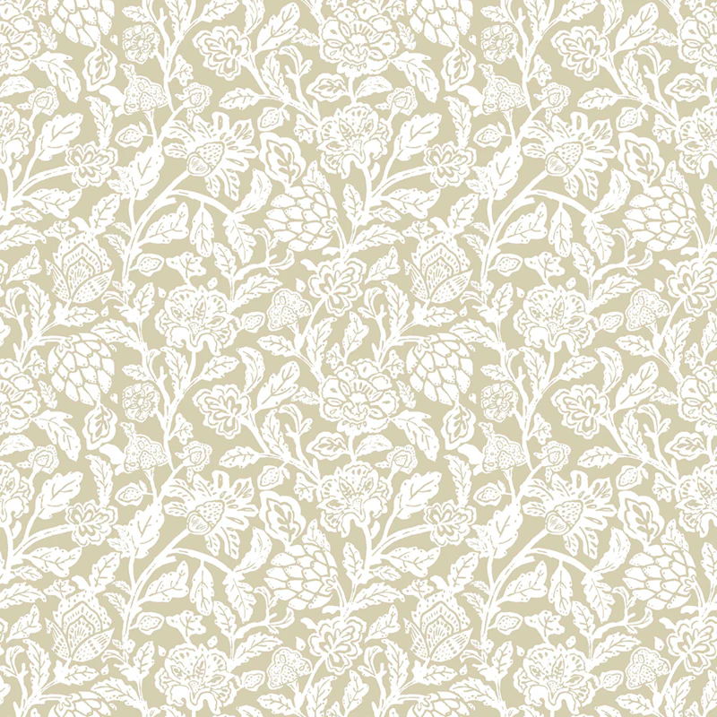 Carta da parati "Artichoke Fantasy Beige" a metraggio o rotolo