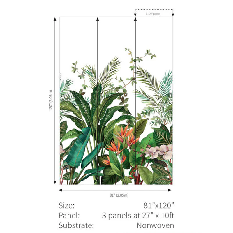 Carta da parati - "Bird of Paradise Mural - White" | WALLQUEST - DAISY BENNETT - Image 3