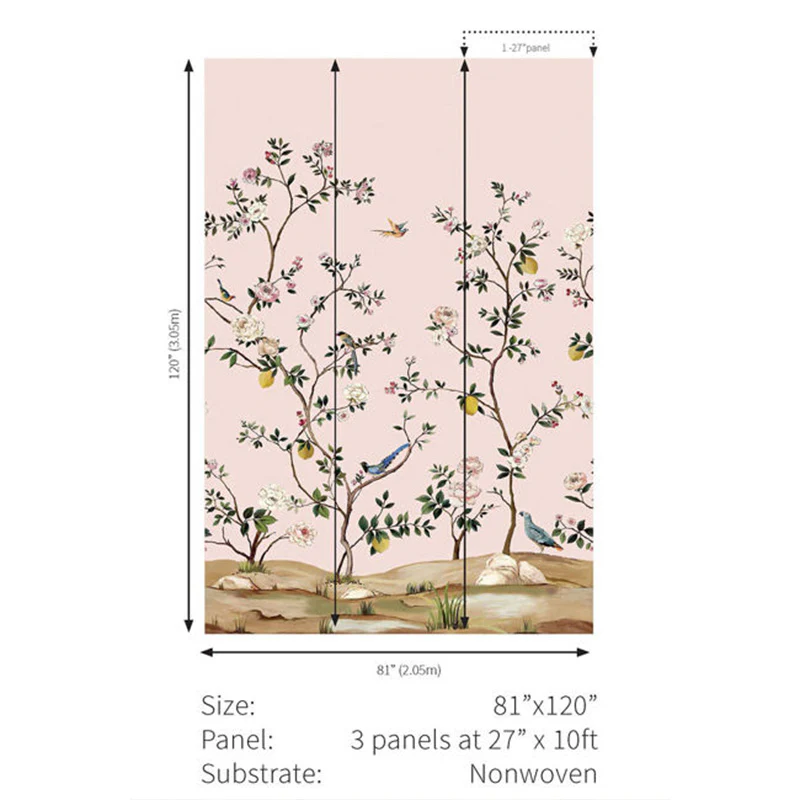 Carta da parati - "Blossom Mural - Blush" | WALLQUEST - DAISY BENNETT - Image 2