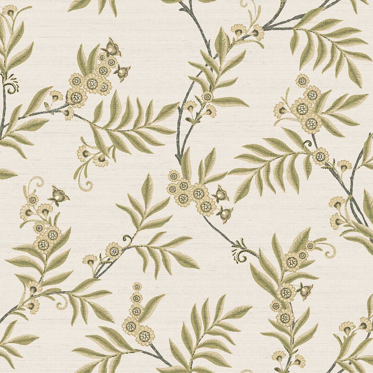 Carta da parati "Botanica Beige", a metraggio o a rotolo