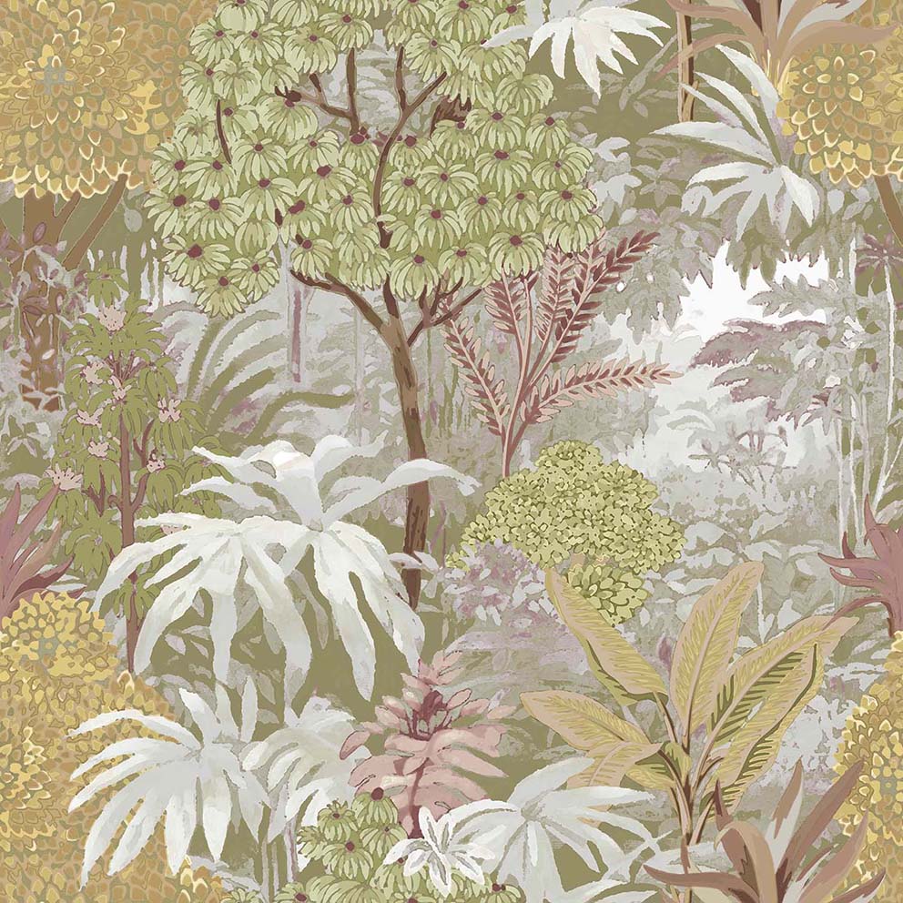 Carta da parati "BOTANY HOUSE ARTEMISIA PAESAGGIO CHIARO", a metraggio o rotolo