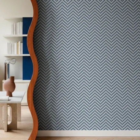 Carta da parati "Chevron Blu", a metraggio o a rotolo - Image 2