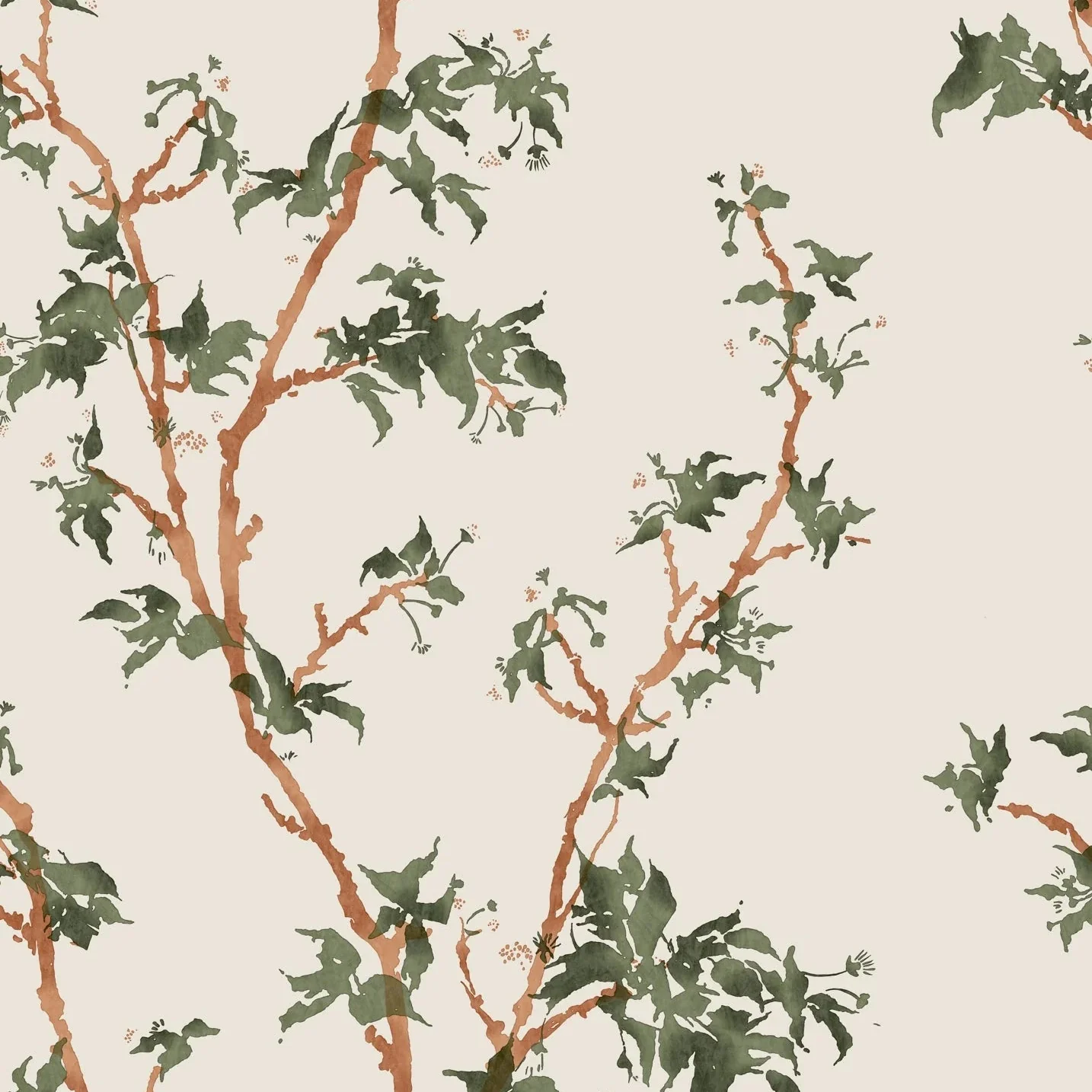 Carta da Parati “Chinese Branch fondo beige" | COLE & SON CLASSICS VOL. 2