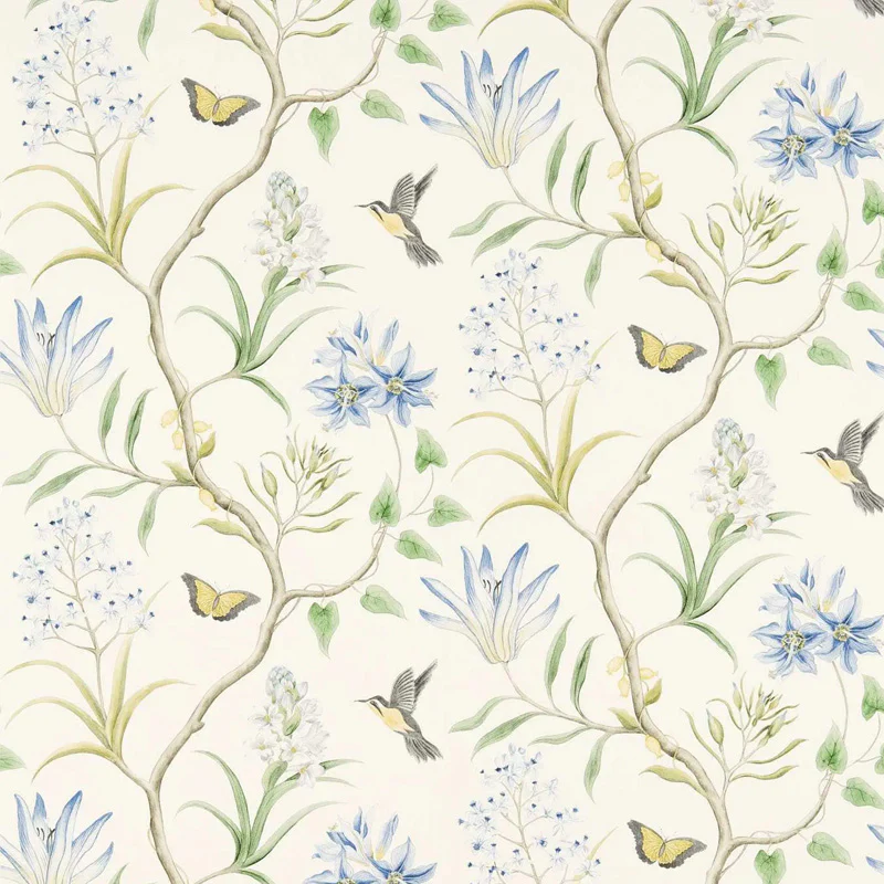 Carta da parati "Clementine Blu" - Curios - SANDERSON