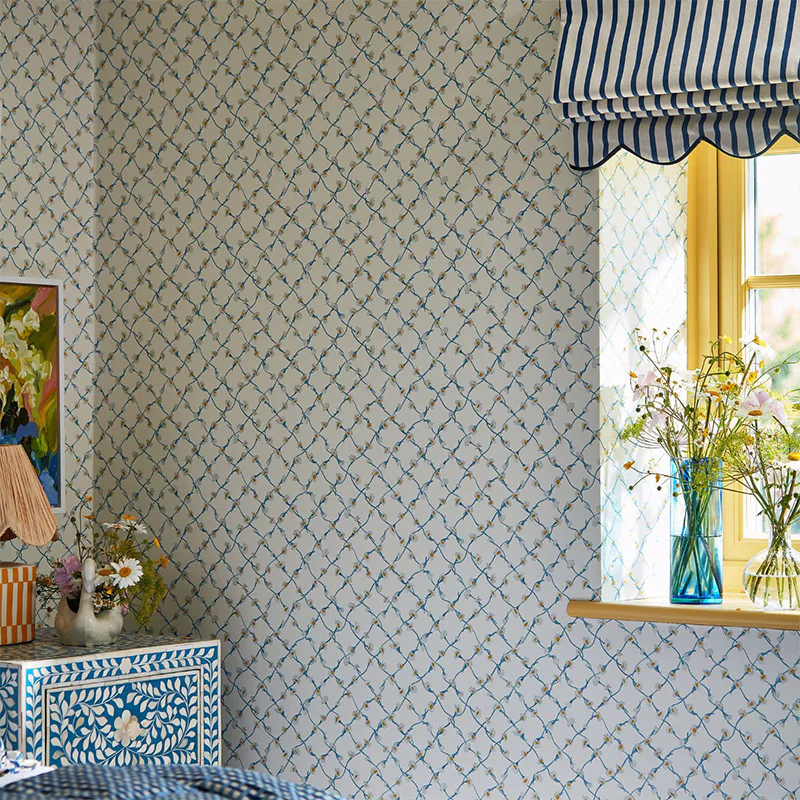 Carta da Parati “DAISY TRELLIS EMERALD/PEARL” | HARLEQUIN - Image 2