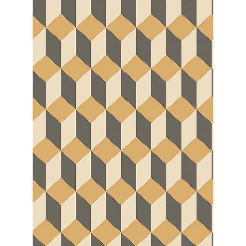 Carta da Parati “DELANO Metallic Gold, Cream and Charcoal” | COLE & SON