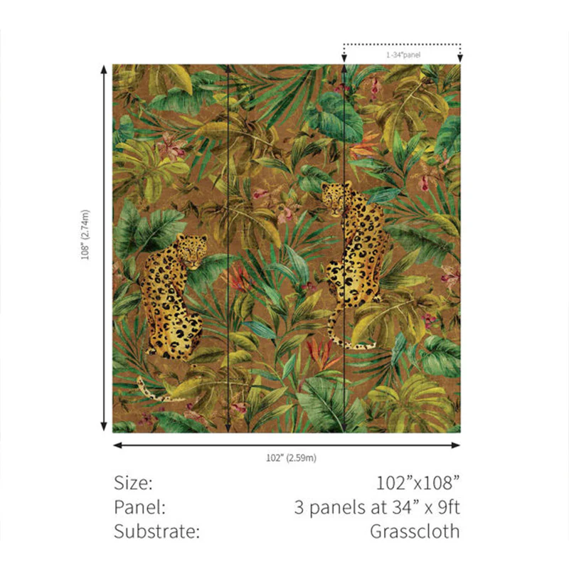 Carta da parati - "Exotica Mural - Bronze Gold" | WALLQUEST - DAISY BENNETT - Image 3