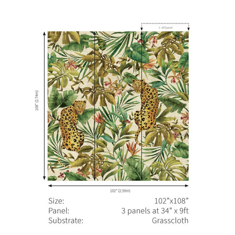 Carta da parati - "Exotica Mural - Linen" | WALLQUEST - DAISY BENNETT - Image 3