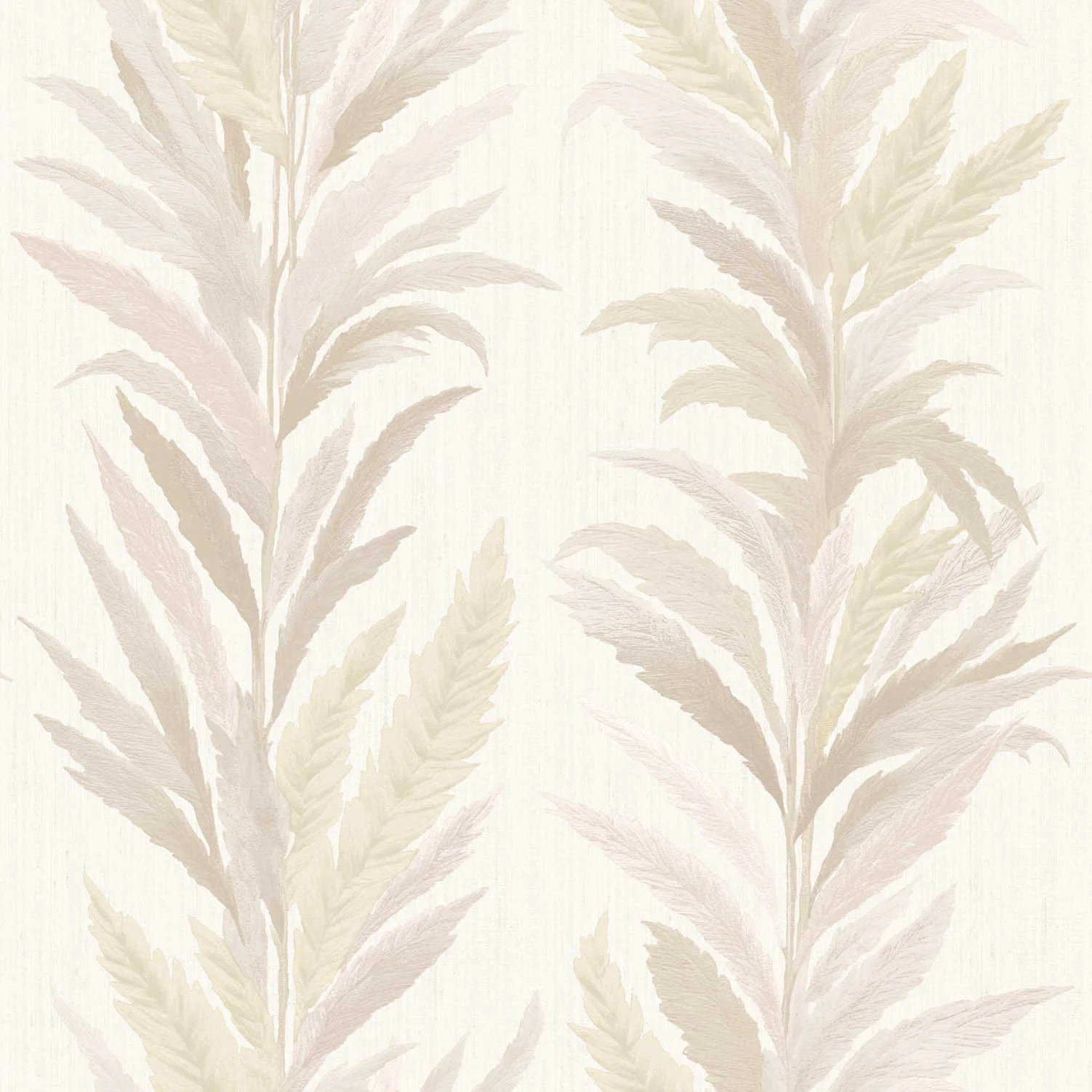 Carta da parati “Foglie rosacee e beige” a metraggio o rotolo