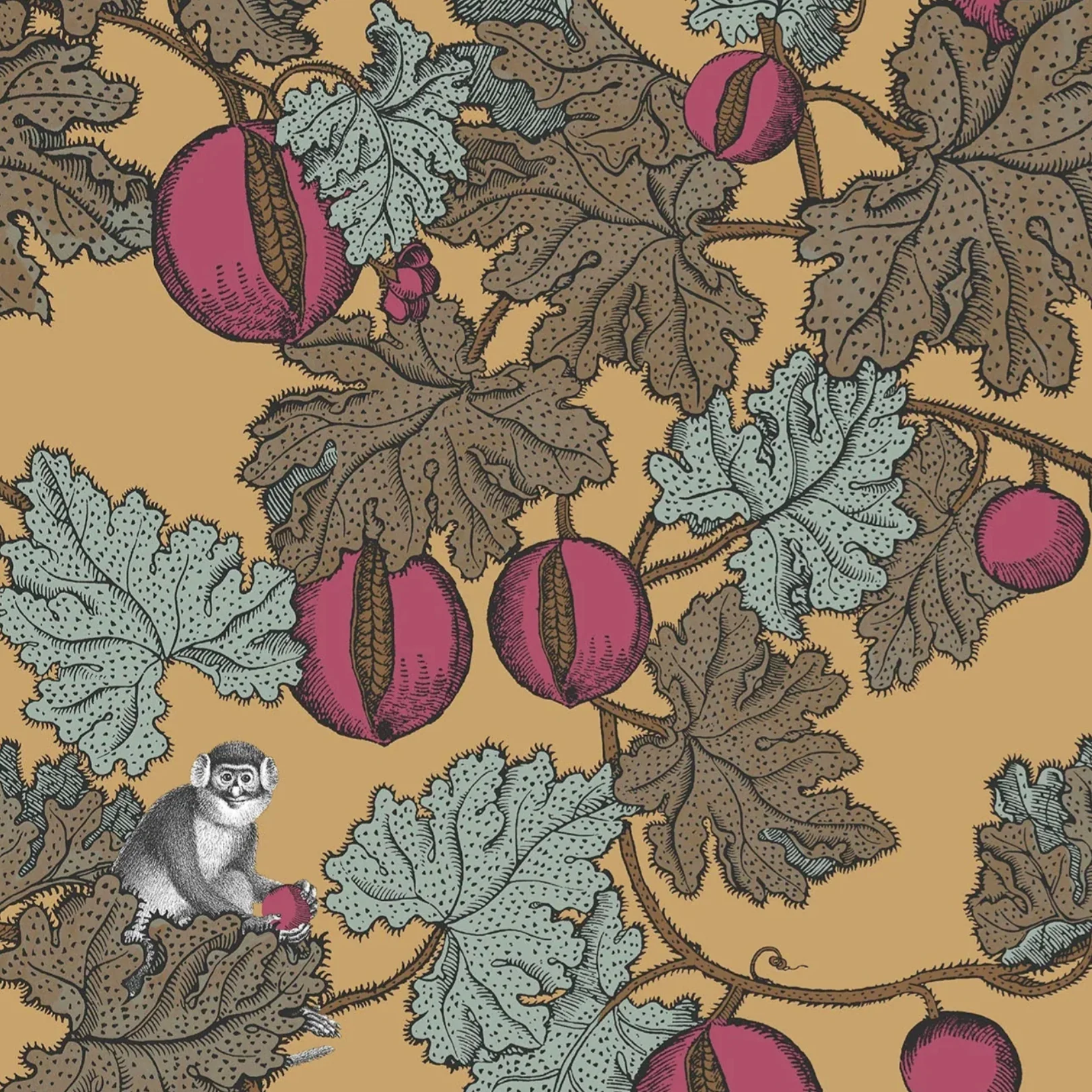 Carta da Parati "Frutto proibito arancione" Fornasetti | COLE & SON