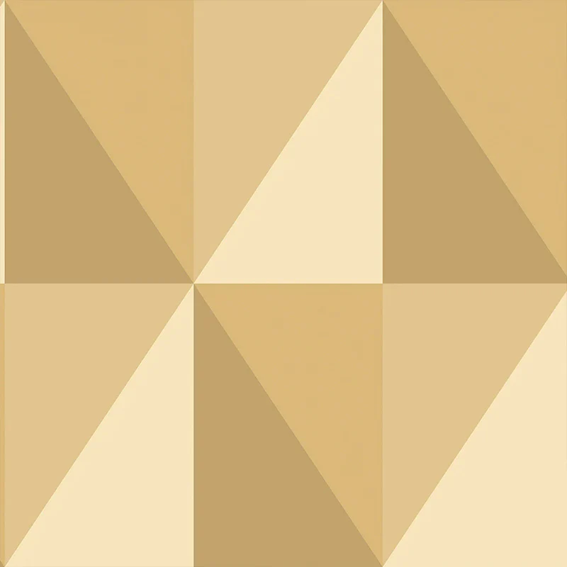 Carta da Parati “GEOMETRIC Apex Grand Cream, Oat & Metallic Gilver” | COLE & SON