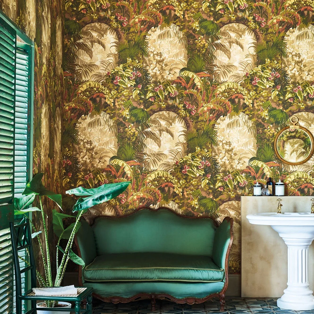 Carta da Parati “Hispalis verde, giallo e beige” | COLE & SON - Image 3