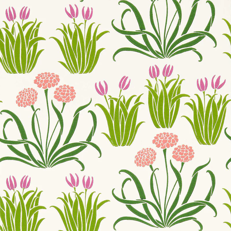 Carta da Parati "GLADE TULIP FIELDS" Morris & Co. - Sanderson