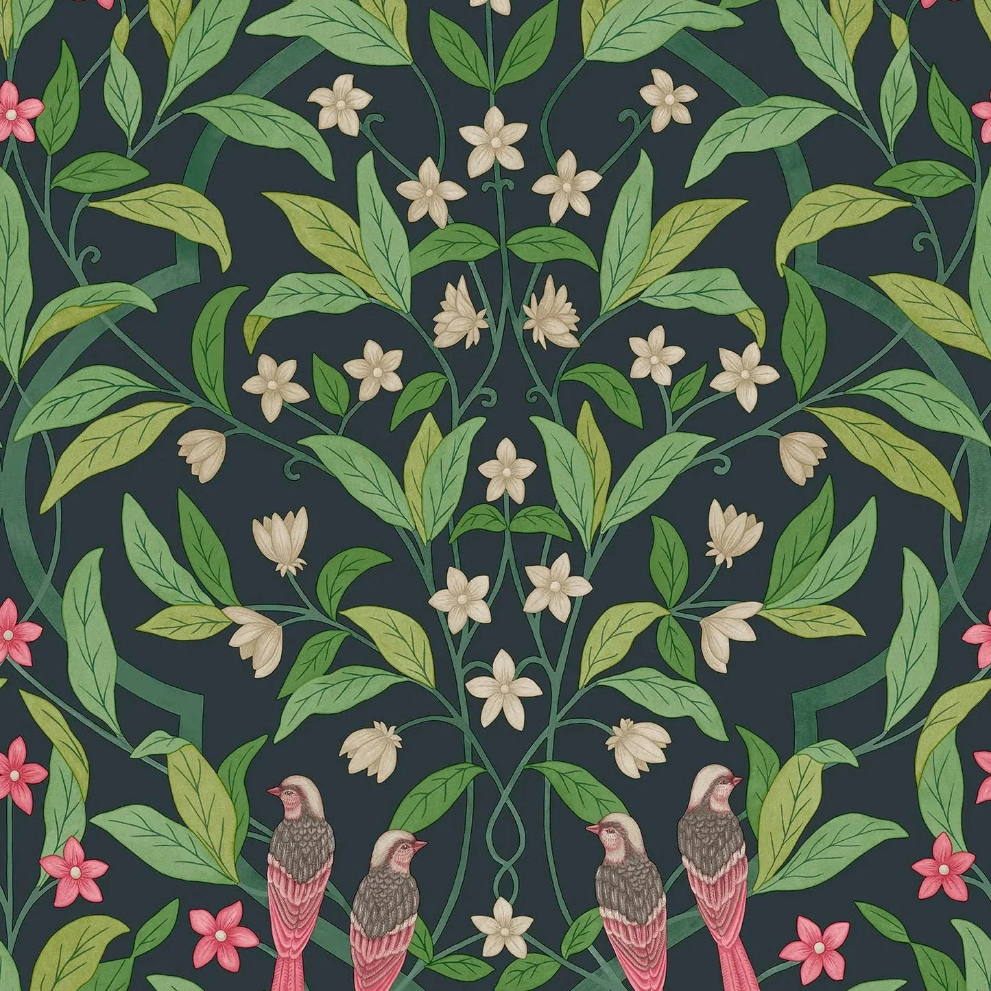 Carta da Parati “Jasmine & Serin Symphony verdone” | COLE & SON