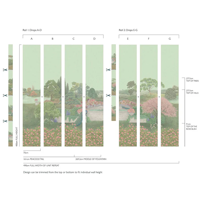 Carta da Parati "IDYLL Honey Citrine" The Garden | COLE & SON - Image 4