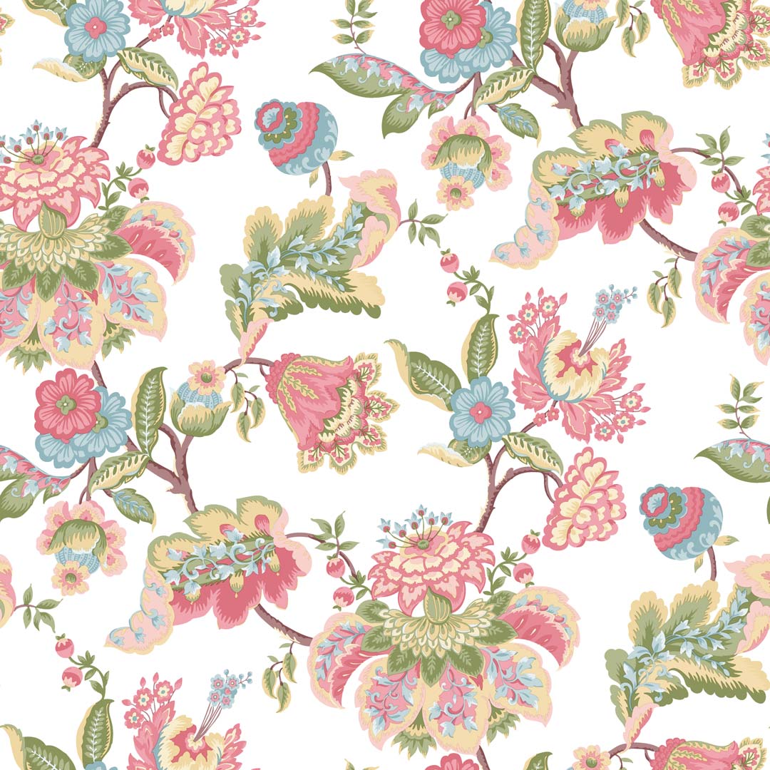 Carta da parati "Incanto floreale rosa" a metraggio o rotolo