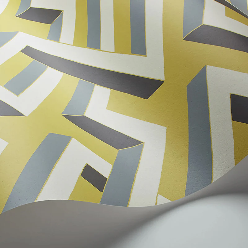 Carta da Parati “LUXOR White & Charcoal on Chartreuse” | COLE & SON - Image 2