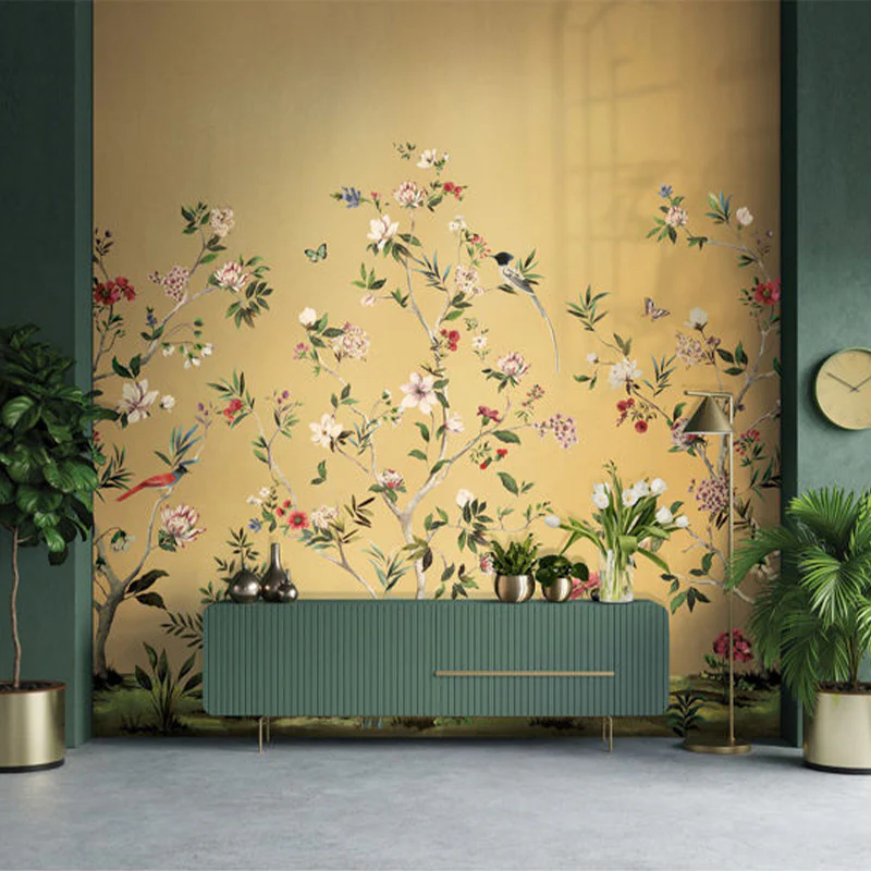 Carta da parati - "Magnolia Mural - Gold Metallic" | WALLQUEST - DAISY BENNETT - Image 2