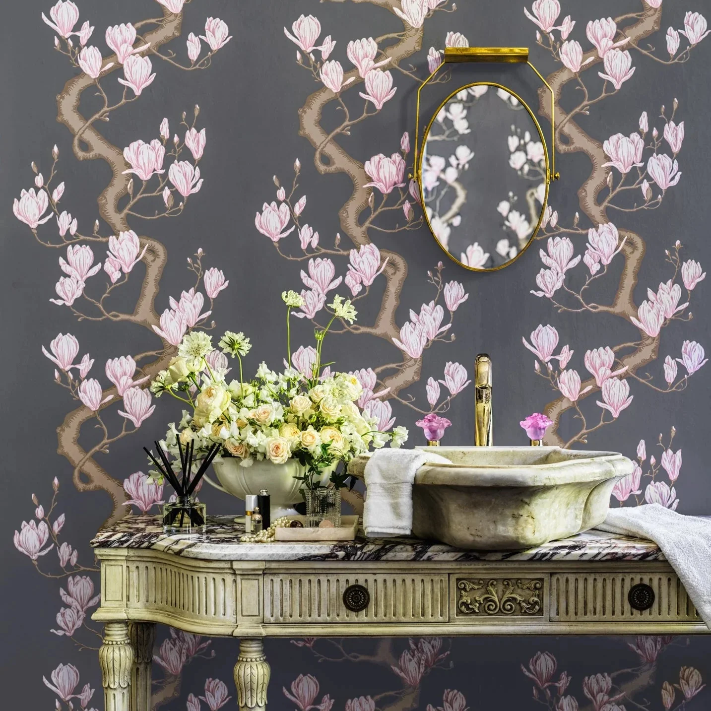 Carta da Parati “Magnolia Tree fondo grigio" | COLE & SON CLASSICS VOL. 2 - Image 2